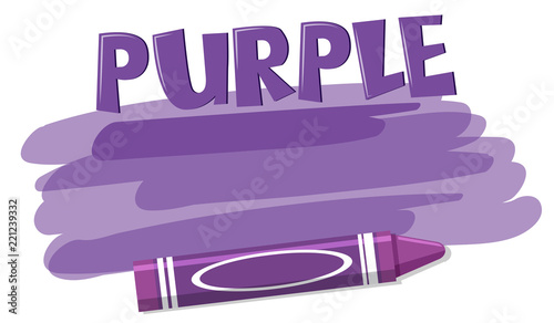 A purple crayon on white background