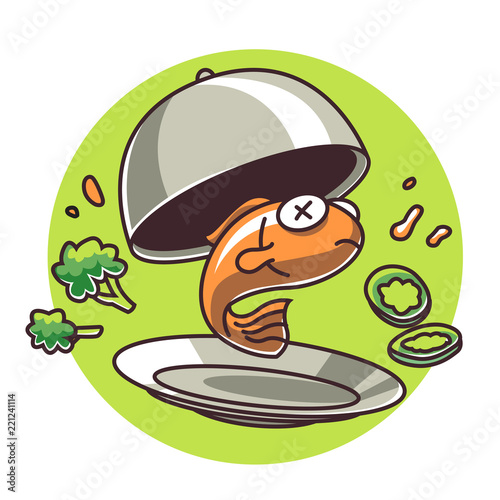 Fried fish on plate
