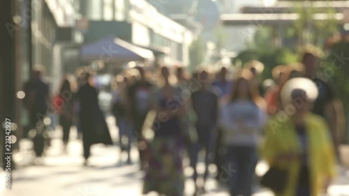 Wallpaper Mural Blurred urban background with walking unrecognizable people, real time
 Torontodigital.ca