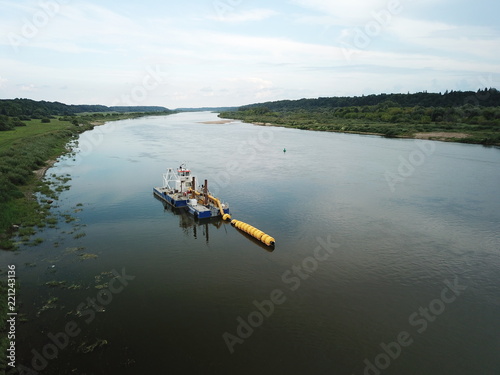 Photos Aerial view of river deepening