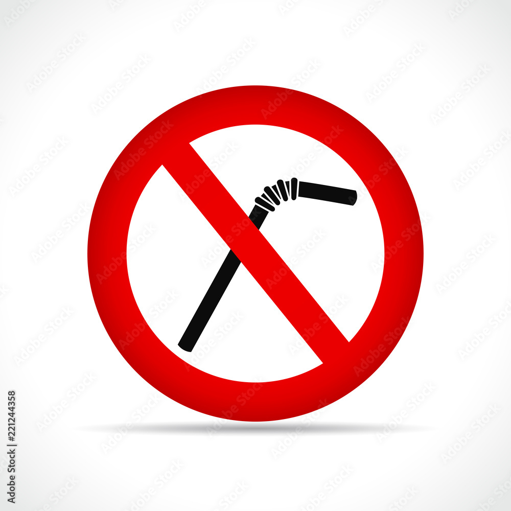 no straws circle icon vector no straws circle icon vector
