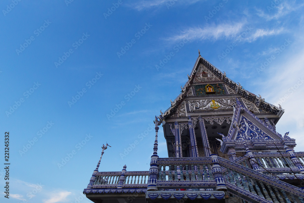 Blue temple in Thailand