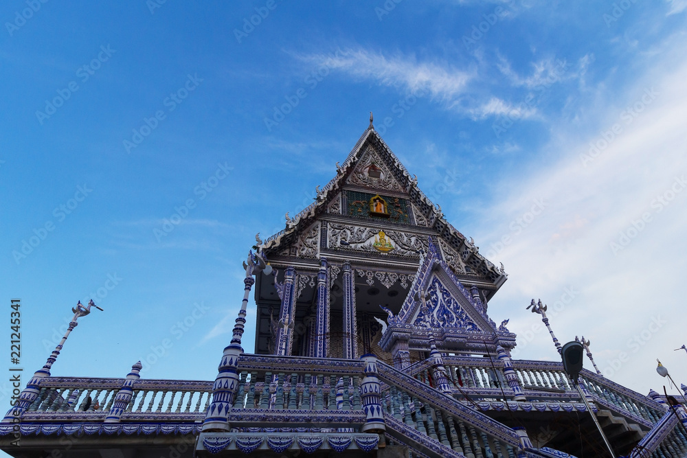 Blue temple in Thailand