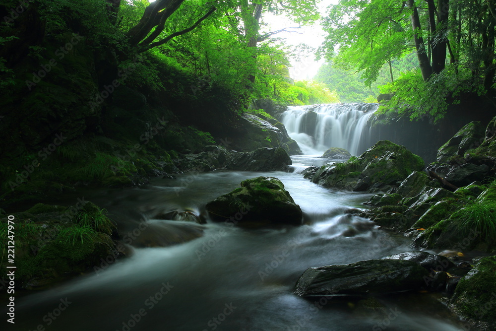 夏の気仙大滝 夏の気仙大滝