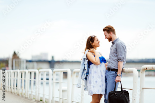 Beautiful couple outdoors © NDABCREATIVITY