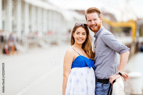 Beautiful couple outdoors