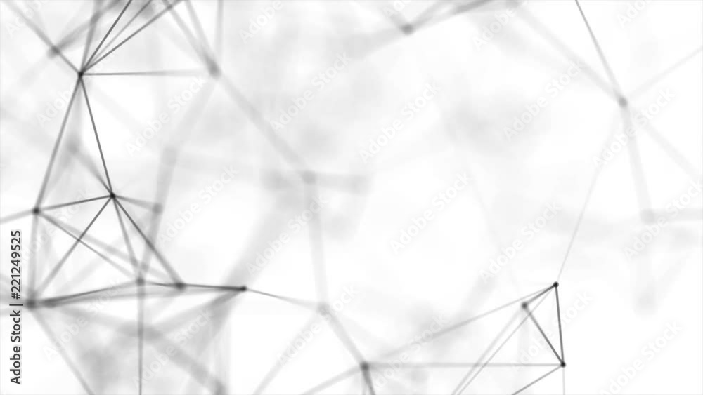 20. Black soft dots smoothly moving with connected lines Abstract Polygonal Geometrical with connected polygons plexus points, dots, lines, triangles Animation For network, Medical