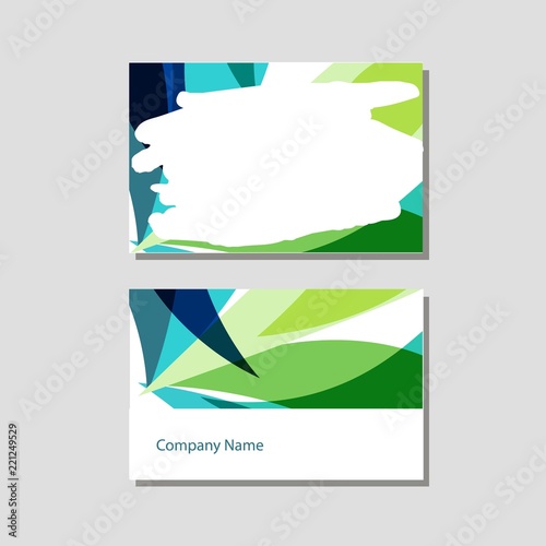 Abstract visit card in flat style