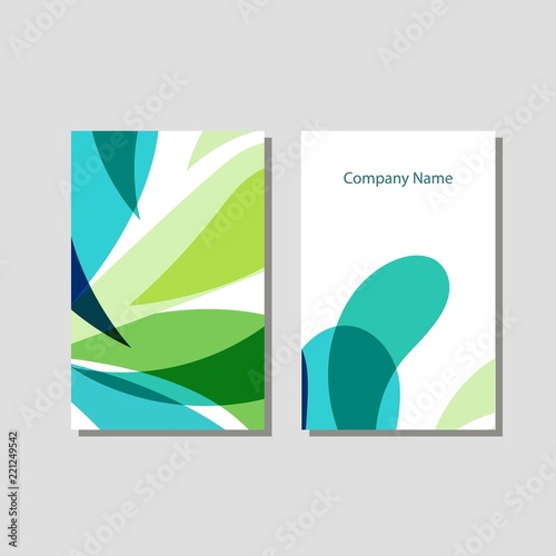 Abstract visit card in flat style