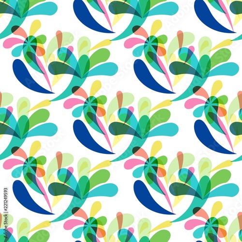 Abstract seamless pattern in flat style