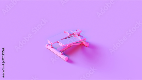 Pink Stepping Exercise Machine 3d illustration 3d rendering