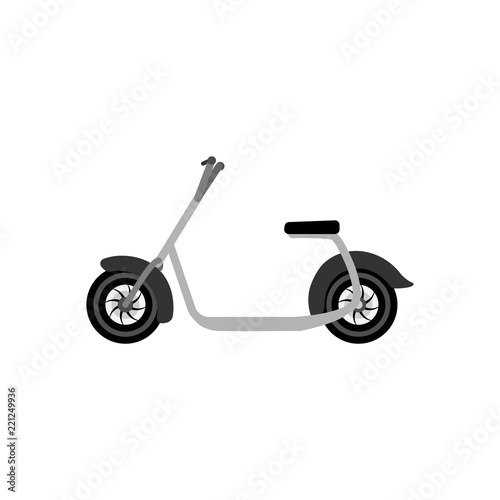 Electric scooter icon in flat style.