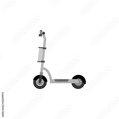 Electric scooter icon in flat style.