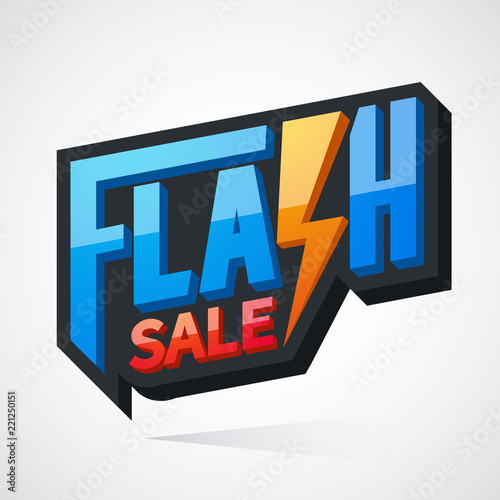 Flash sale, banner flat des...