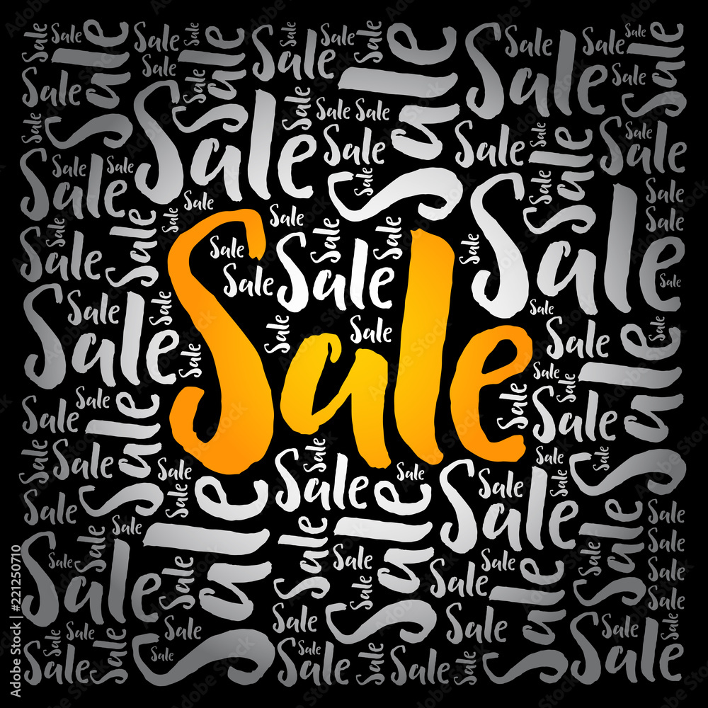 SALE word cloud collage, business concept background