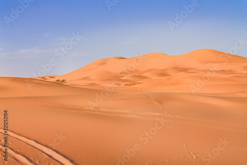 The cave dunes in the Sahara Desert. Africa, Morocco