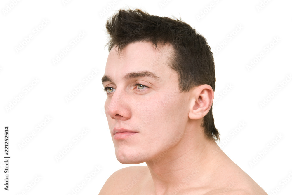 The face of a young man The face of a young man