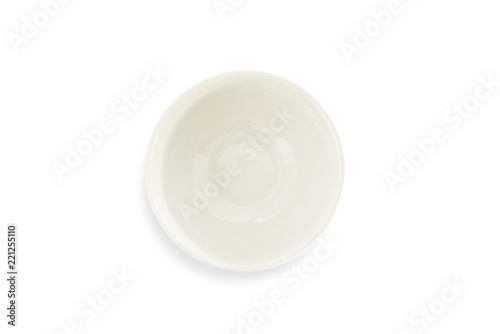 White cup separated from the white background with clipping path