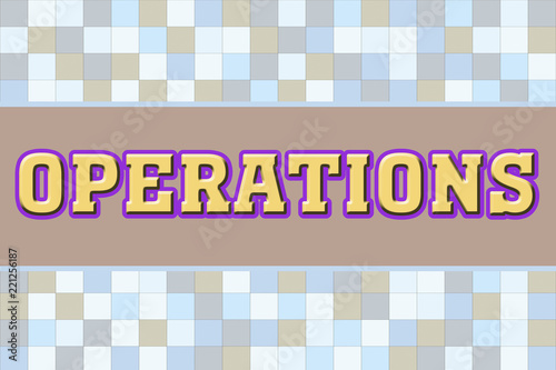 Operations Logo banner on abtract texture