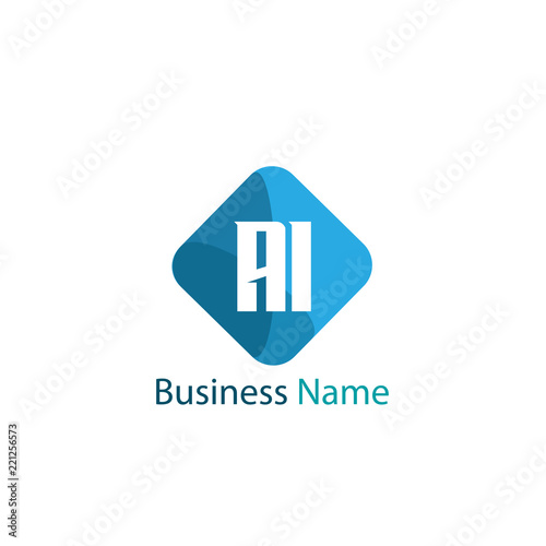 Initial Letter AI Logo Template Design