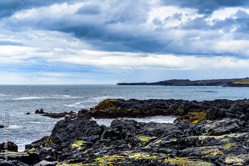 Stormy seas on Icelandic Atlantic Ocean coast photo