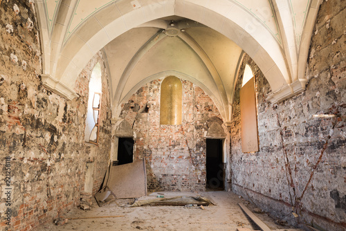 Fotografi Detail of a romanic vault in a mediaeval church