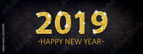 Header Black Wallpaper Ornaments 2019 New Year
