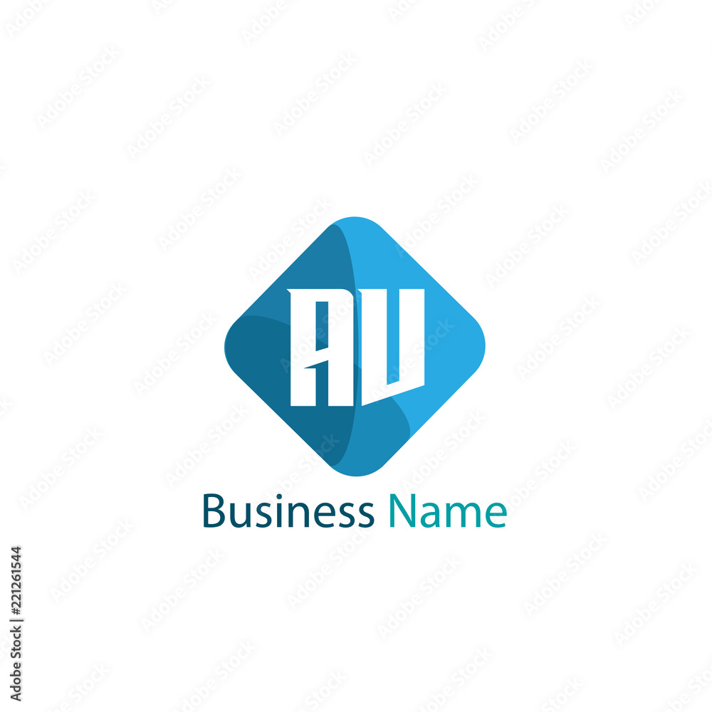 Initial Letter AV Logo Template Design