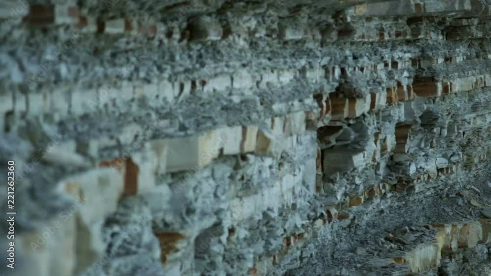 Close-Up Of A Stone Cliff Texture. Stone Landform Cliff Levels