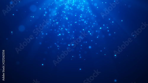 Abstract magic light background. Bokeh background. 3d rendering.