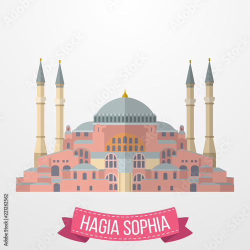 Hagia Sophia icon on white background