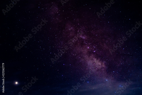 Milky way galaxy with nebula and stars