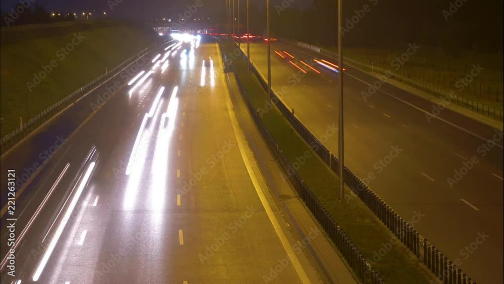 Highway traffic at night Highway traffic at night