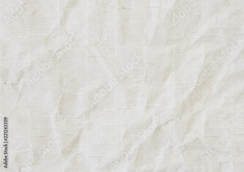 Old crumpled newspaper texture background