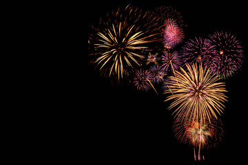 Fireworks on black Background
