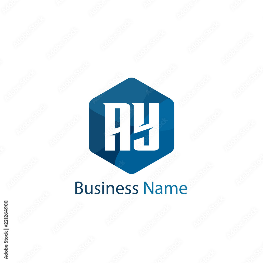 Initial Letter AY Logo Template Design