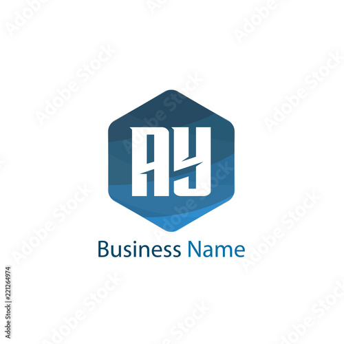 Initial Letter AY Logo Template Design