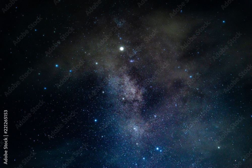 Fototapeta premium Milky way galaxy with nebula and stars