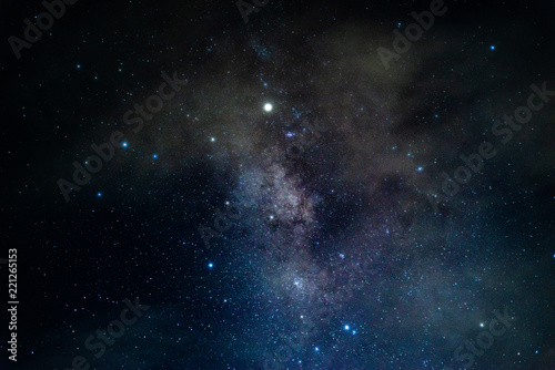 Milky way galaxy with nebula and stars