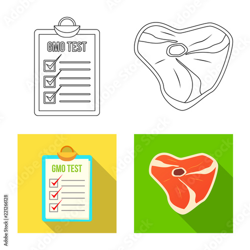 Isolated object of genetic and plant icon. Set of genetic and biotechnology vector icon for stock.