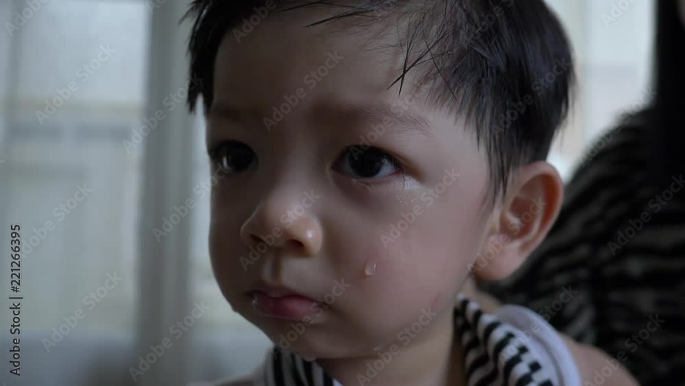 baby cry with tears falling, unhappy feeling baby cry with tears falling, unhappy feeling