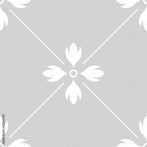 abstract floral seamless pattern with flowers, netting and leaves