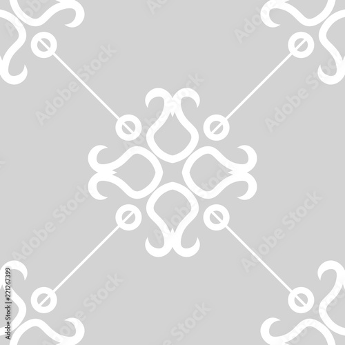 abstract floral seamless pattern with flowers, netting and leaves