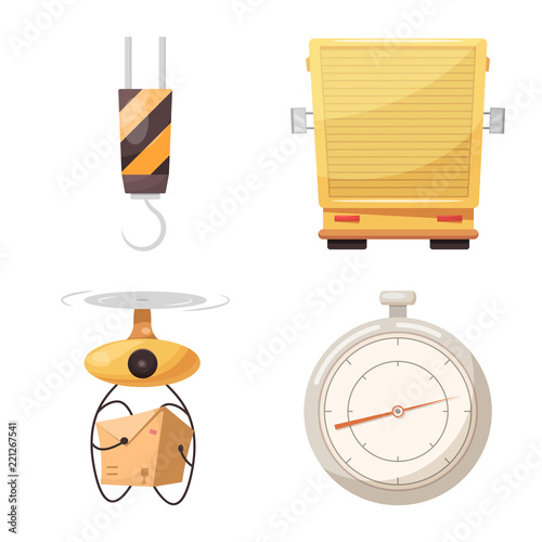 Isolated object of goods and cargo icon. Set of goods and warehouse stock symbol for web.