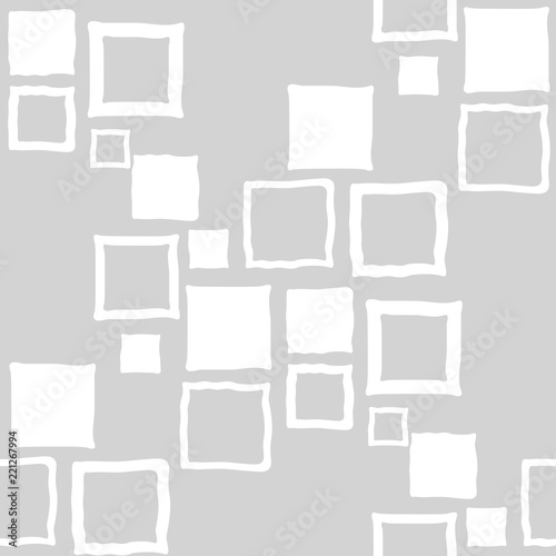 Geometric seamless pattern. Square with uneven edges