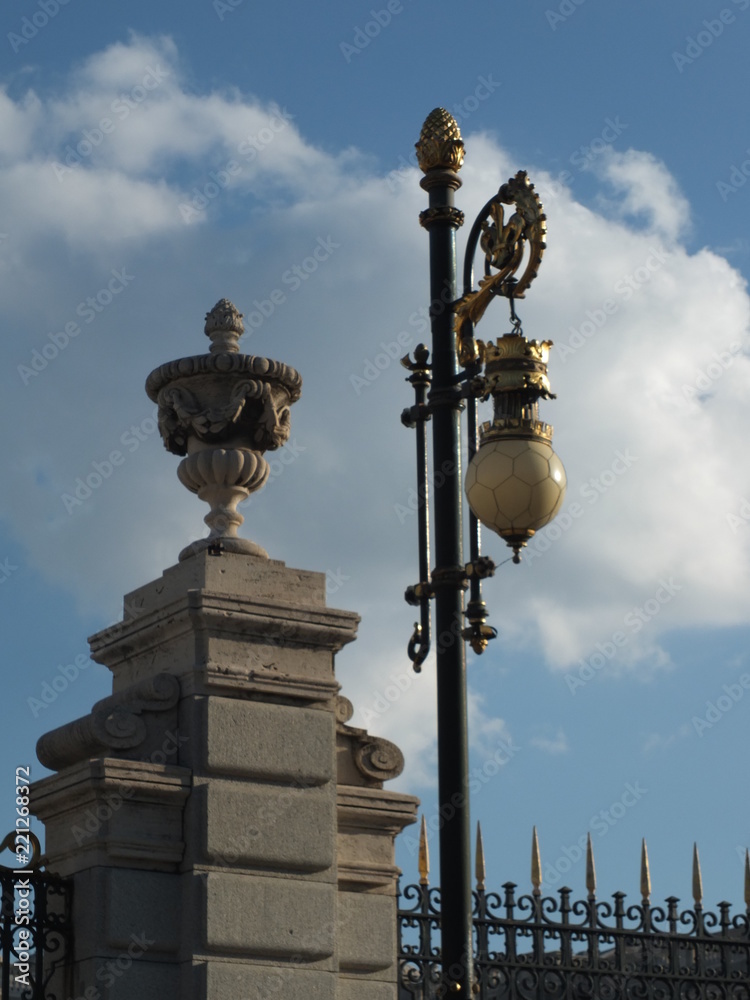 Detail Of The Royal Palace In Madrid