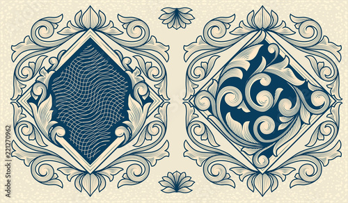 Vintage decorative design elements