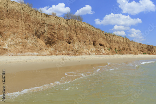 Landscape with sea and beautiful clay shore photo