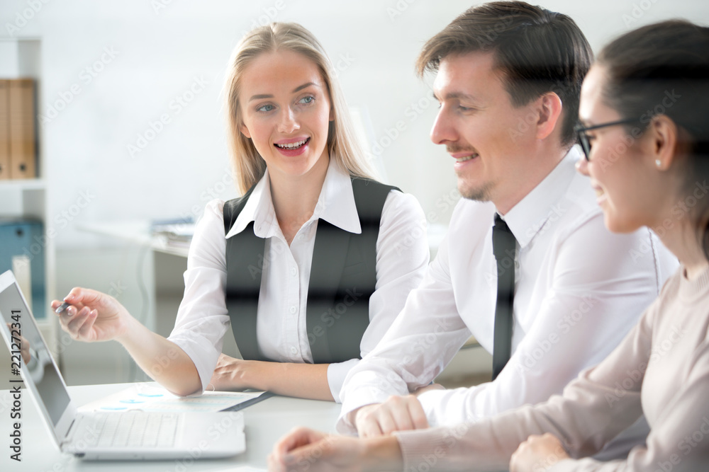 Business people at a meeting