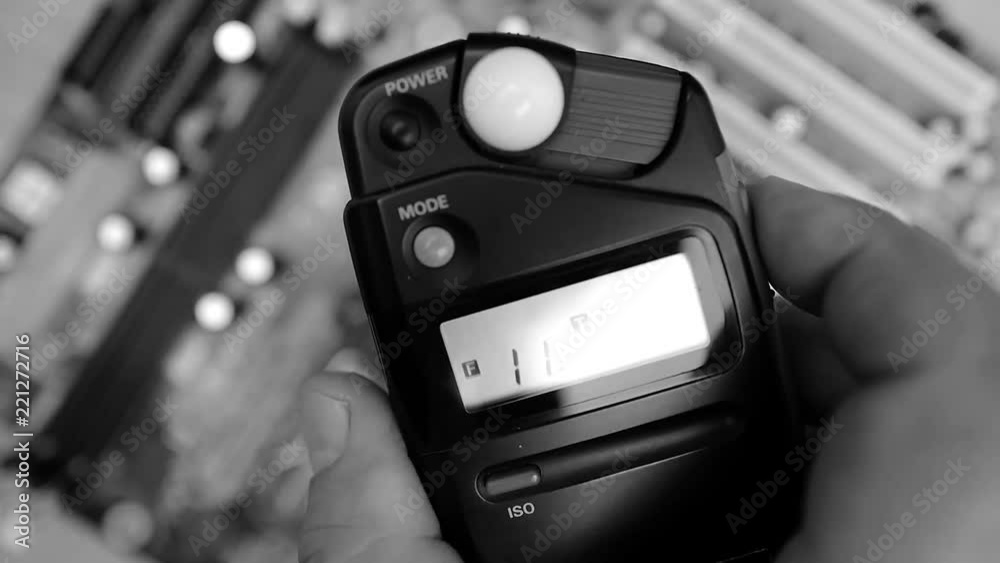 mesure de la lumière avec un flashmètre